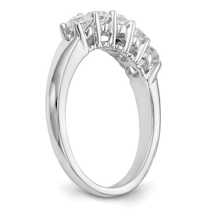 Goldia 088ct CZ Solid Real 14K White Gold Wedding Wedding Band Ring Rings