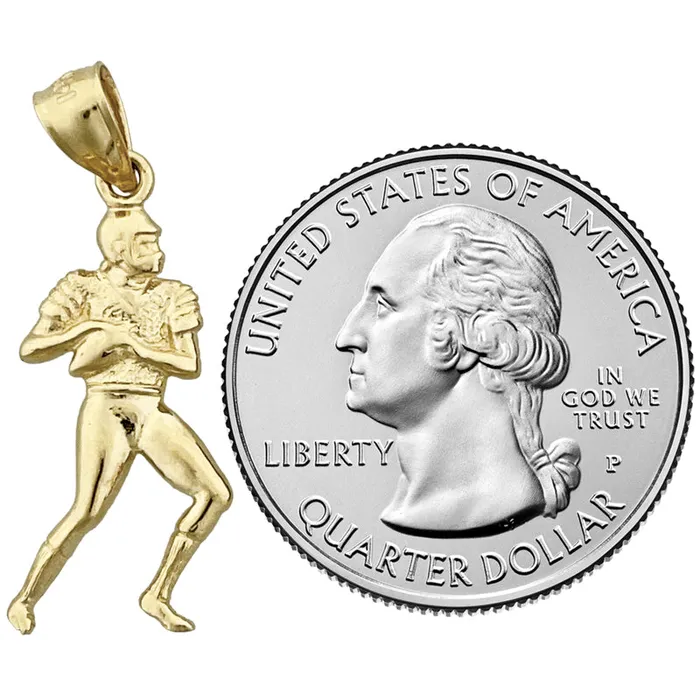 Goldia 14K Gold Quarterback Charm Charm Necklaces
