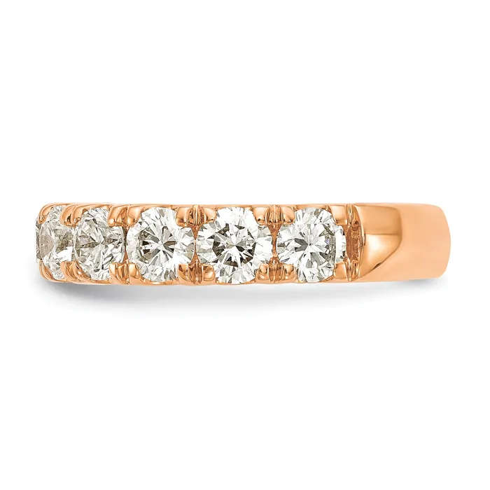 Goldia 14k Rose Gold 2 Ct Lab Grown Diamond VSSI G Wedding Band Ring Rings