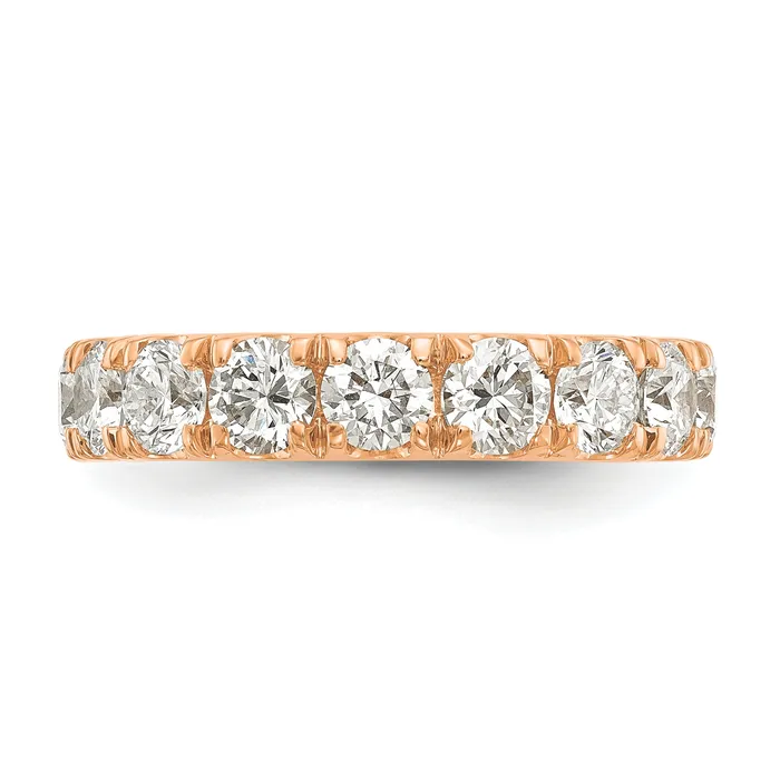 Goldia 14k Rose Gold 2 Ct Lab Grown Diamond VSSI G Wedding Band Ring Rings