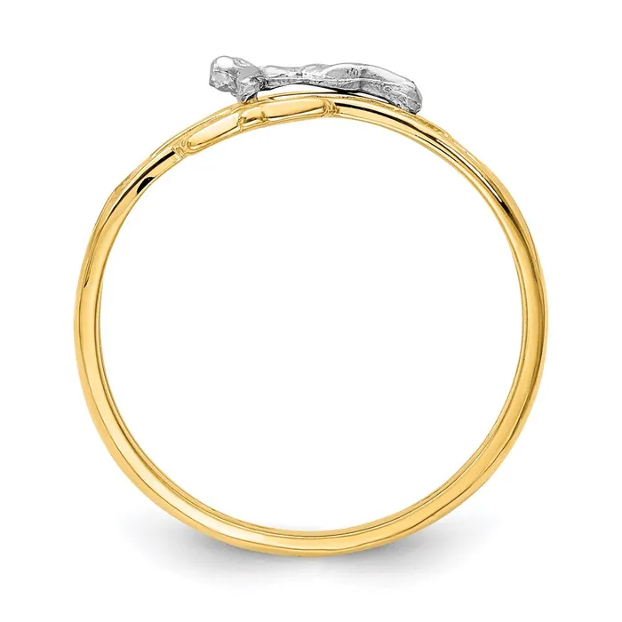 Goldia 14K TwoTone Gold Polished Crucifix Ring Rings