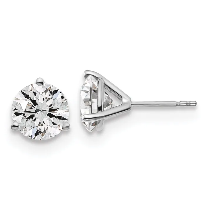 Goldia 14k White Gold 4 ctw Certified Lab Grown Diamond VSSI G Round 3 Prong Heavy Wt Stud Earrings Earrings Goldia 14k White Gold 4 ctw Certified Lab Grown Diamond VSSI G Round 3 Prong Heavy Wt Stud Earrings Earrings