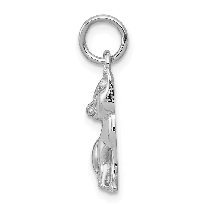 Goldia 14k White Gold Cat Charm Charm Necklaces