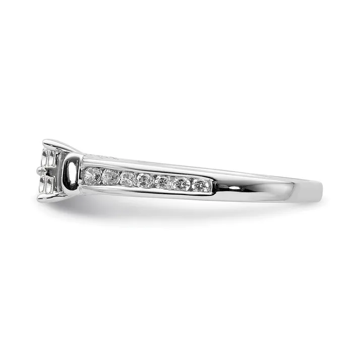 Goldia 14k White Gold Real Diamond Cluster Real Diamond Engagement Ring Rings