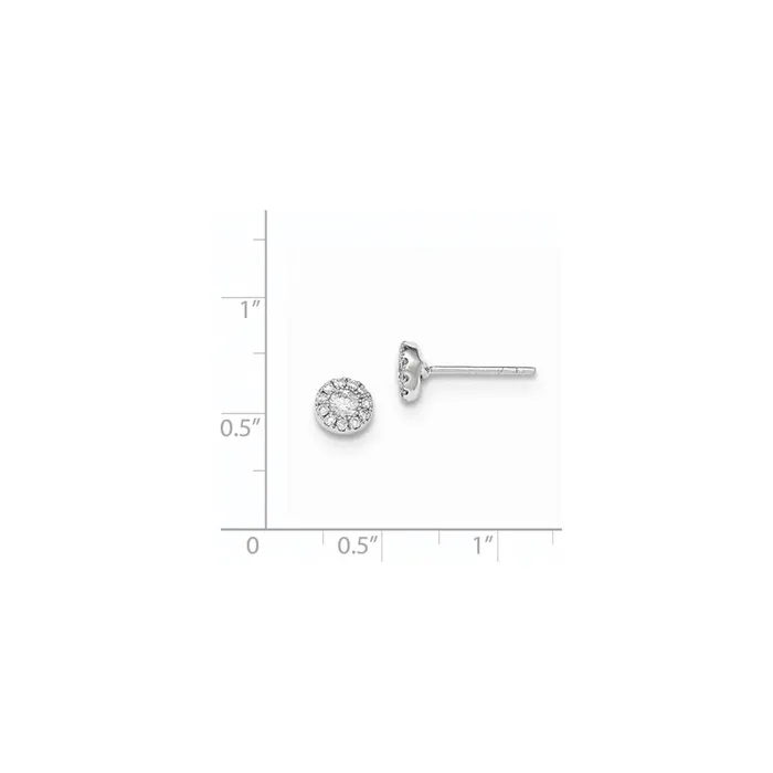 Goldia 14k White Gold Real Diamond Post Earrings Earrings