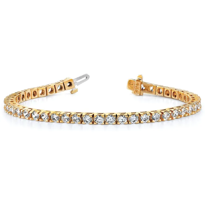 Goldia 14k Yellow Gold 1 14 Ct Lab Grown Diamond VSSI G Round Tennis Bracelet Bracelets Goldia 14k Yellow Gold 1 14 Ct Lab Grown Diamond VSSI G Round Tennis Bracelet Bracelets