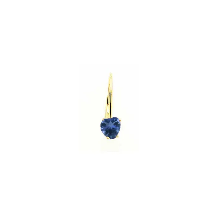 Goldia 14k Yellow Gold 5mm Heart Sapphire Earrings Earrings