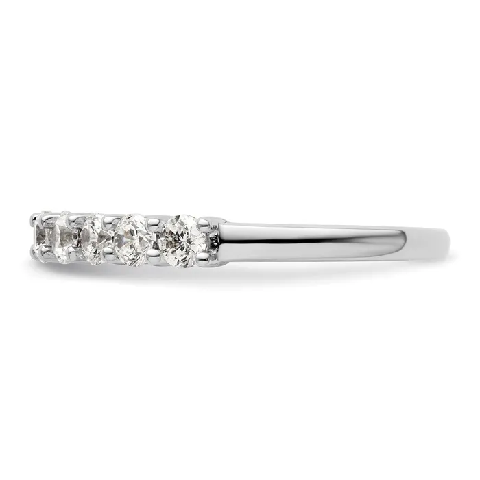 goldiaca Rings 14K White Gold 9Stone Real Diamond Band