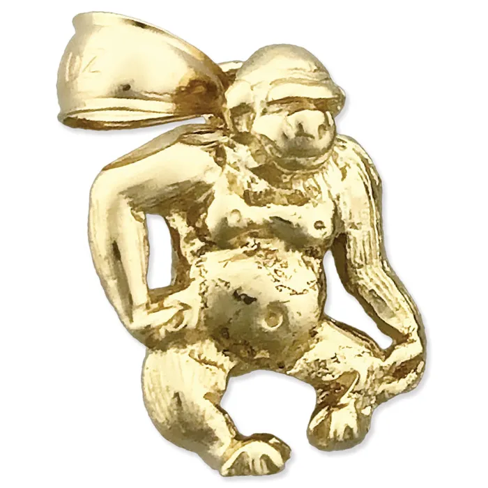 Goldia Charm Necklaces 14K Gold Gorilla Charm