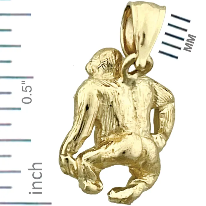 Goldia Charm Necklaces 14K Gold Gorilla Charm
