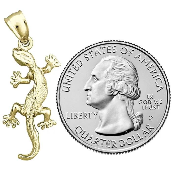 Goldia Charm Necklaces 14K Gold Lizard Charm
