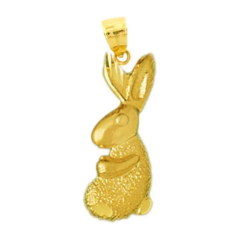 Goldia Charm Necklaces 14K Gold Velveteen Rabbit Charm