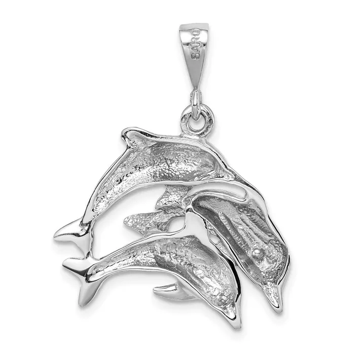 Goldia Charm Necklaces 14k White Gold Dolphin Charm