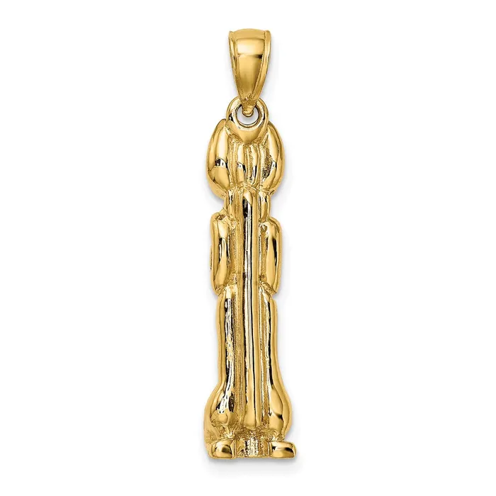 Goldia Charm Necklaces 14k Yellow Gold 3D Polished MARCO ISLAND Cat Charm