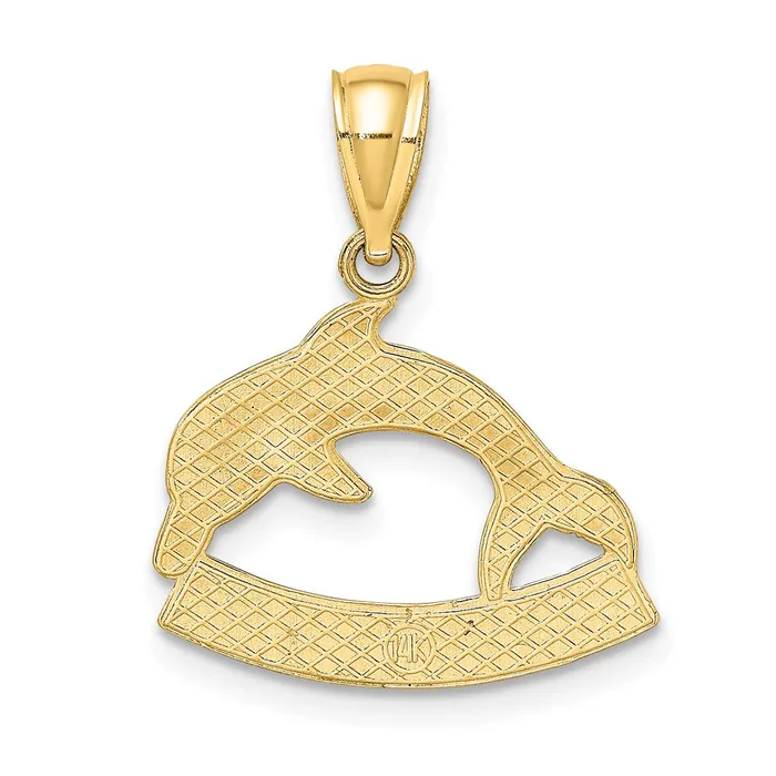 Goldia Charm Necklaces 14k Yellow Gold KEY WEST Dolphin Charm