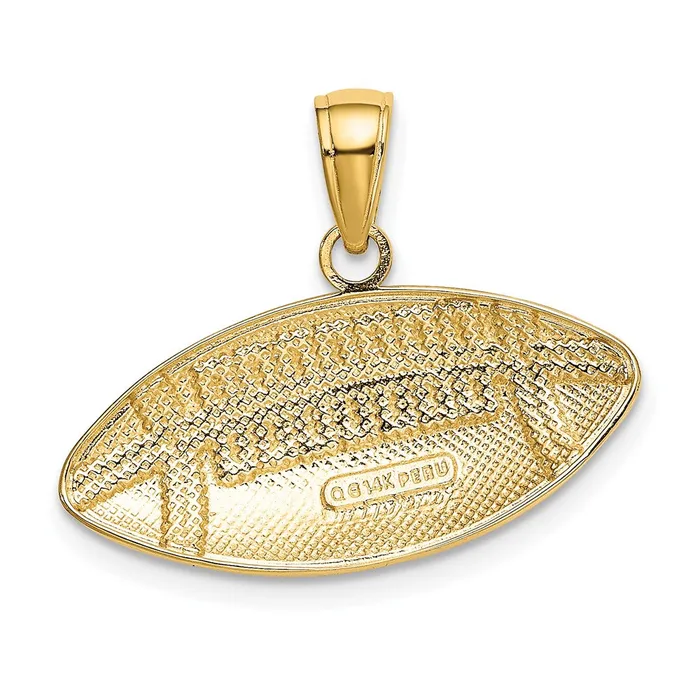 Goldia Charm Necklaces 14k Yellow Gold Polished Medium Football Charm