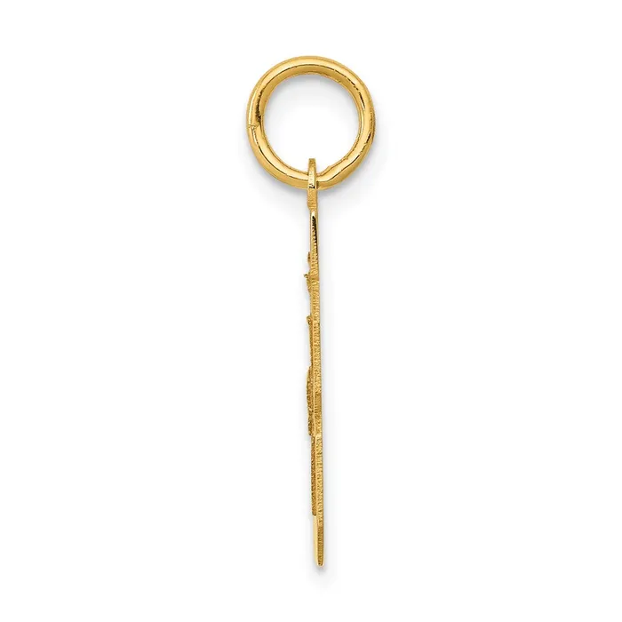 Goldia Charm Necklaces 14k Yellow Gold Small Polished Number 48 Charm