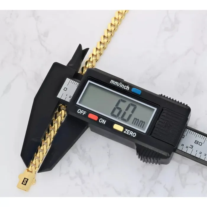 Goldiacom Bracelets 10k Yellow Gold Royal Monaco Miami Cuban Link 6mm Chain Bracelet w Box Clasp 9