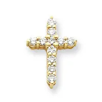 Goldiacom Necklaces 14k AAA Diamond cross pendant