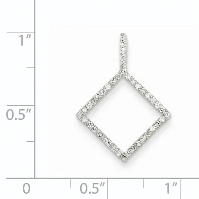 Goldiacom Necklaces 14k White Gold Diamond Chain Slide