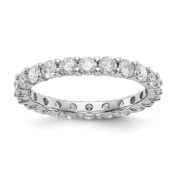 Goldiacom Rings 20 Ct Natural Diamond Womens Eternity Anniversary Wedding Band Ring in 14k White Gold Goldiacom Rings 20 Ct Natural Diamond Womens Eternity Anniversary Wedding Band Ring in 14k White Gold