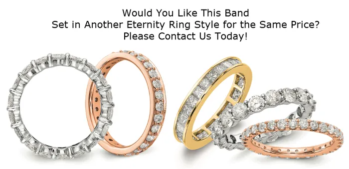 Goldiacom Rings 20 Ct Natural Diamond Womens Eternity Anniversary Wedding Band Ring in 14k White Gold
