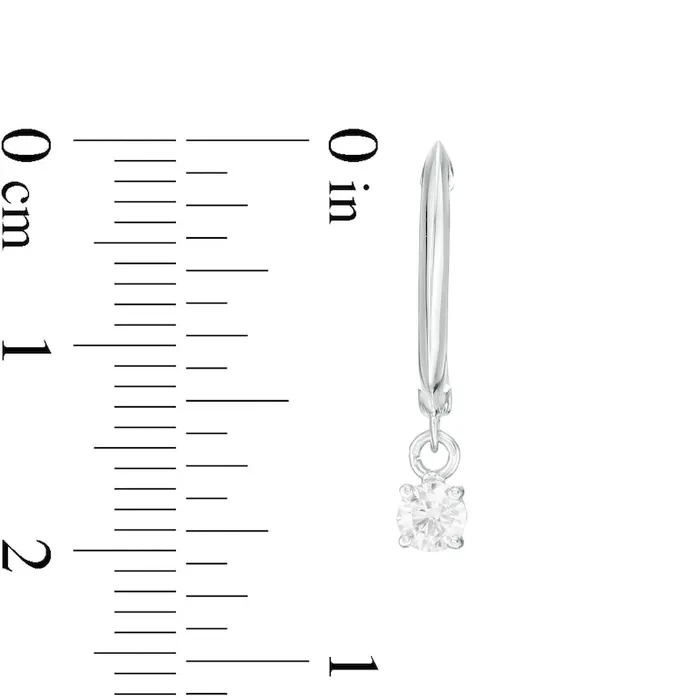Goldia Earrings 033 CT TW Certified Diamond Solitaire Drop Hoop Earrings in 14K White Gold IVS2 Goldia Earrings 033 CT TW Certified Diamond Solitaire Drop Hoop Earrings in 14K White Gold IVS2
