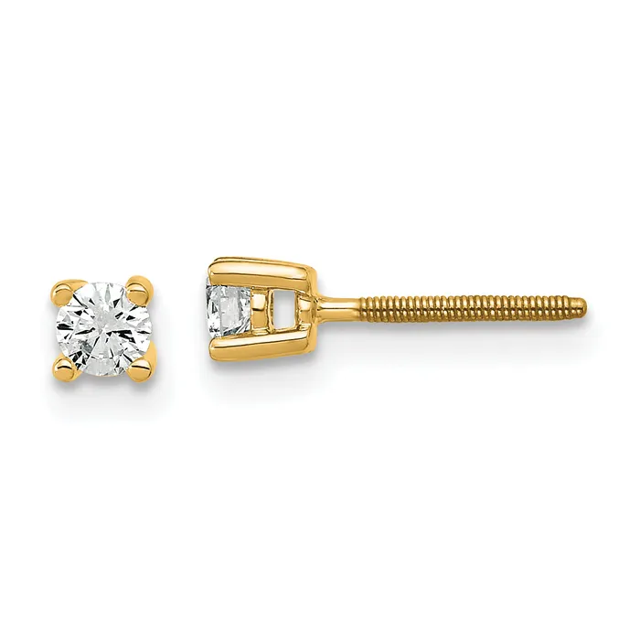 Goldia Earrings 14k Yellow Gold 15 ctw Lab Grown Diamond VSSI G Round 4 Prong Heavy Wt Screwback Stud Earrings Goldia Earrings 14k Yellow Gold 15 ctw Lab Grown Diamond VSSI G Round 4 Prong Heavy Wt Screwback Stud Earrings