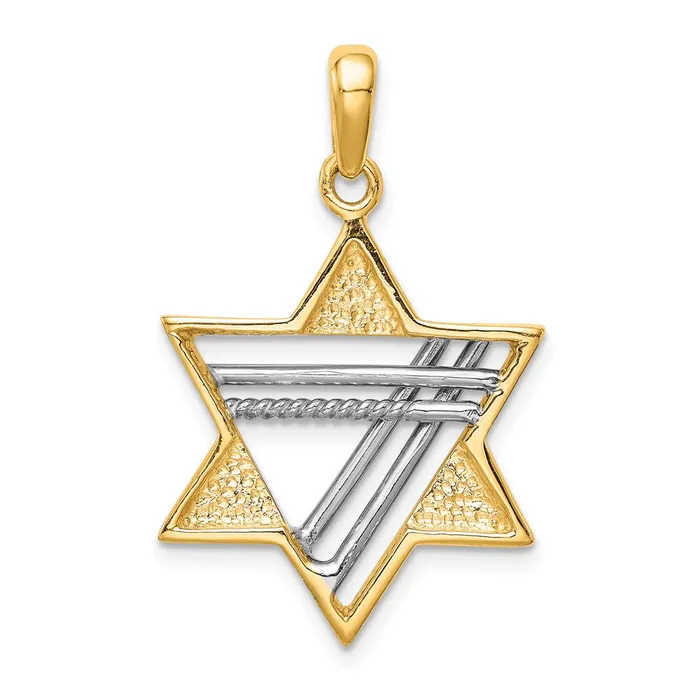 Goldia Necklaces 14k Twotone Gold Star of David Pendant