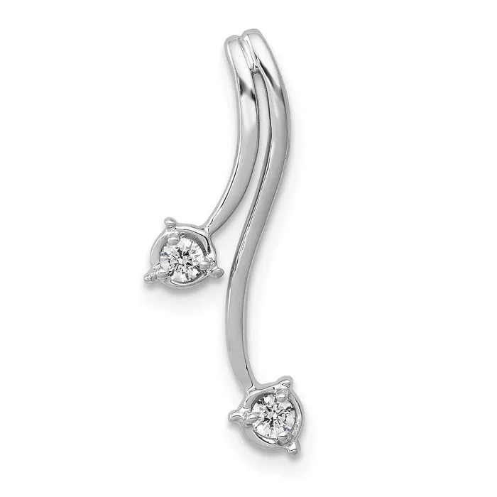 Goldia Necklaces 14k White Gold 110 Ct Lab Grown Diamond VSSI G Fancy Chain Slide Pendant Goldia Necklaces 14k White Gold 110 Ct Lab Grown Diamond VSSI G Fancy Chain Slide Pendant