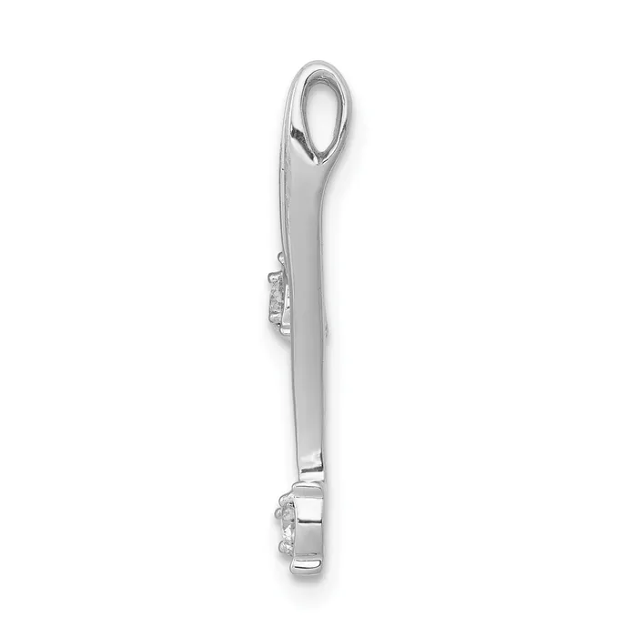 Goldia Necklaces 14k White Gold 110 Ct Lab Grown Diamond VSSI G Fancy Chain Slide Pendant