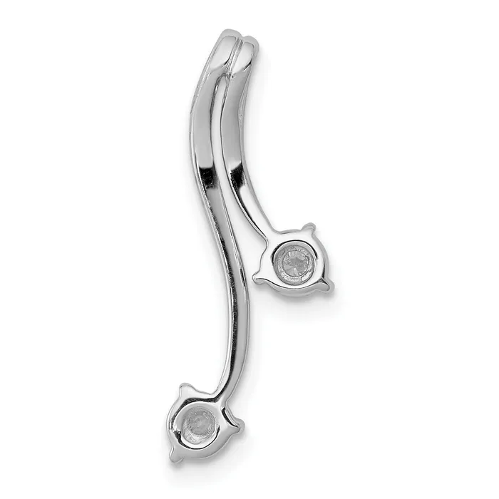 Goldia Necklaces 14k White Gold 110 Ct Lab Grown Diamond VSSI G Fancy Chain Slide Pendant