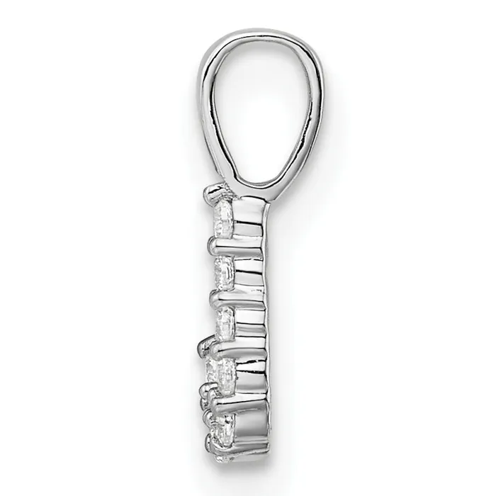 Goldia Necklaces 14k White Gold 110 Ct Lab Grown Diamond VSSI G Letter J Initial Pendant