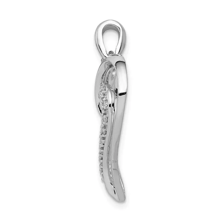Goldia Necklaces 14k White Gold 110ct Real Diamond Heart Pendant