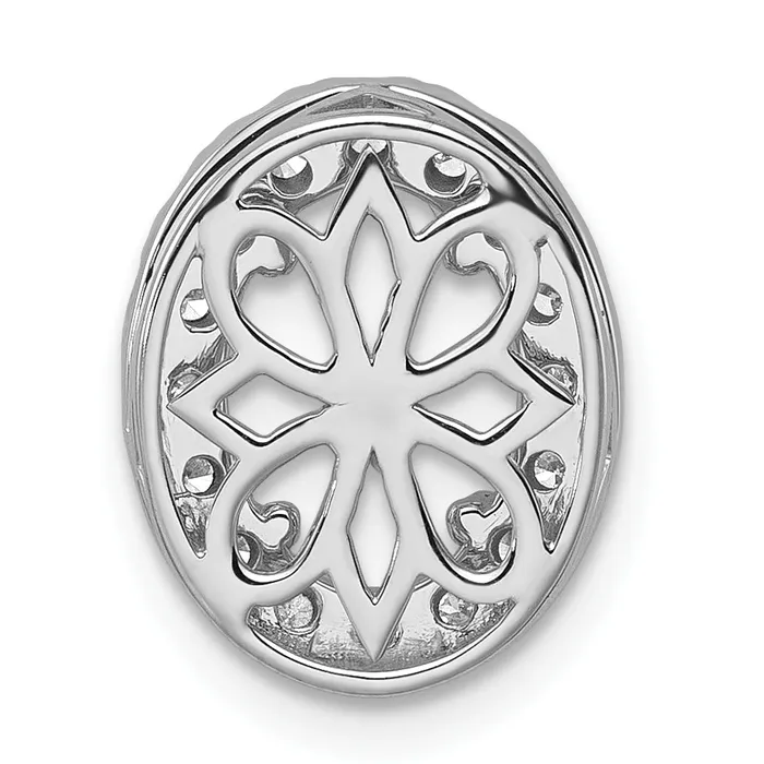 Goldia Necklaces 14k White Gold 12 Ct Lab Grown Diamond VSSI G Halo Chain Slide Pendant