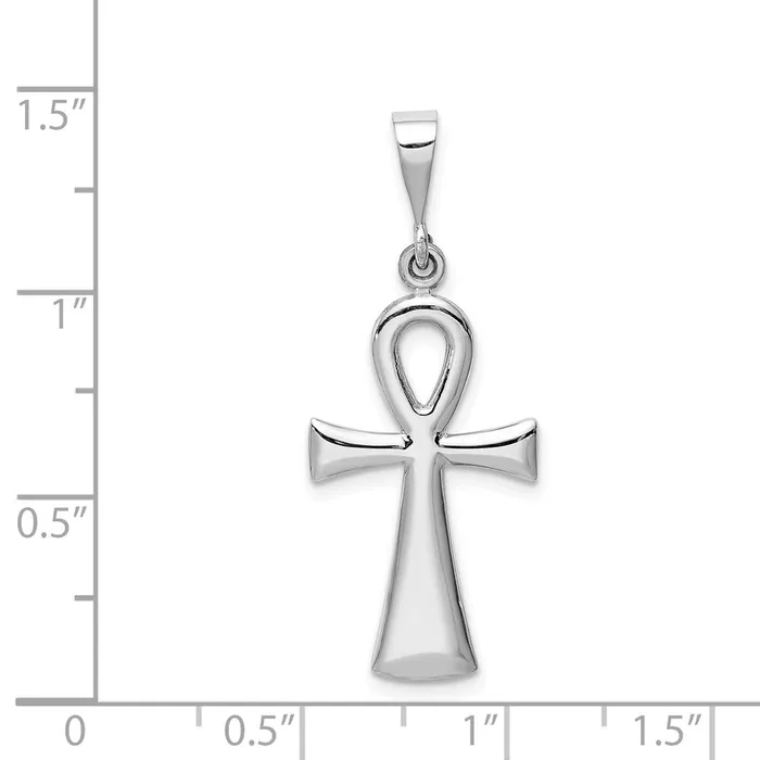 Goldia Necklaces 14k White Gold Ankh Cross Pendant