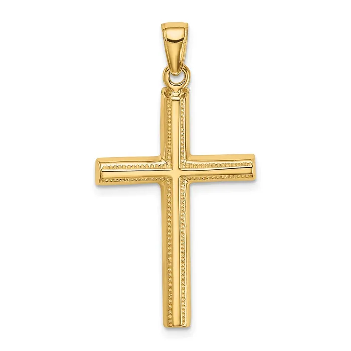 Goldia Necklaces 14k Yellow Gold Polished Cross Pendant