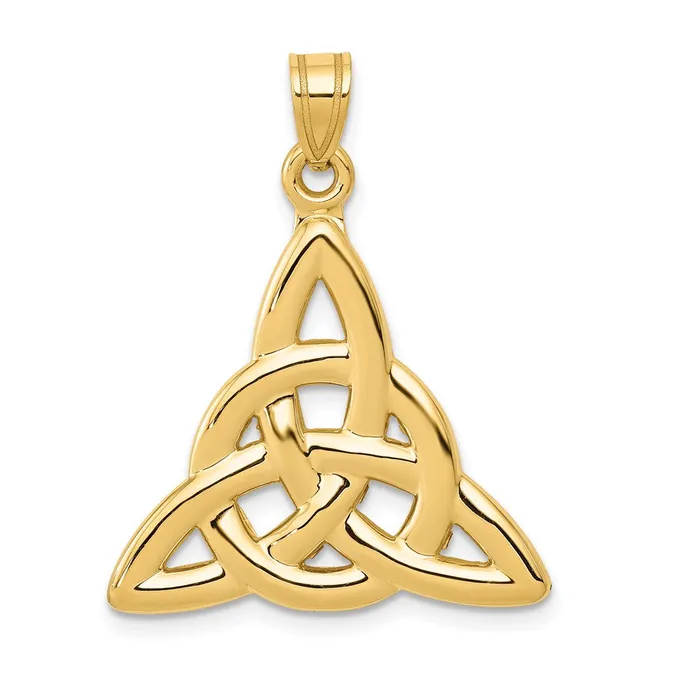 Goldia Necklaces 14k Yellow Gold Polished Trinity Knot Pendant