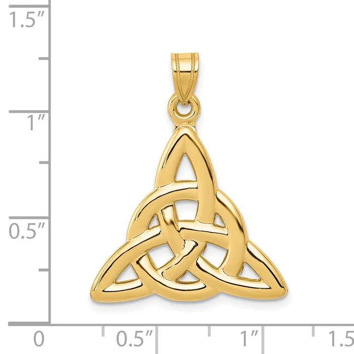 Goldia Necklaces 14k Yellow Gold Polished Trinity Knot Pendant