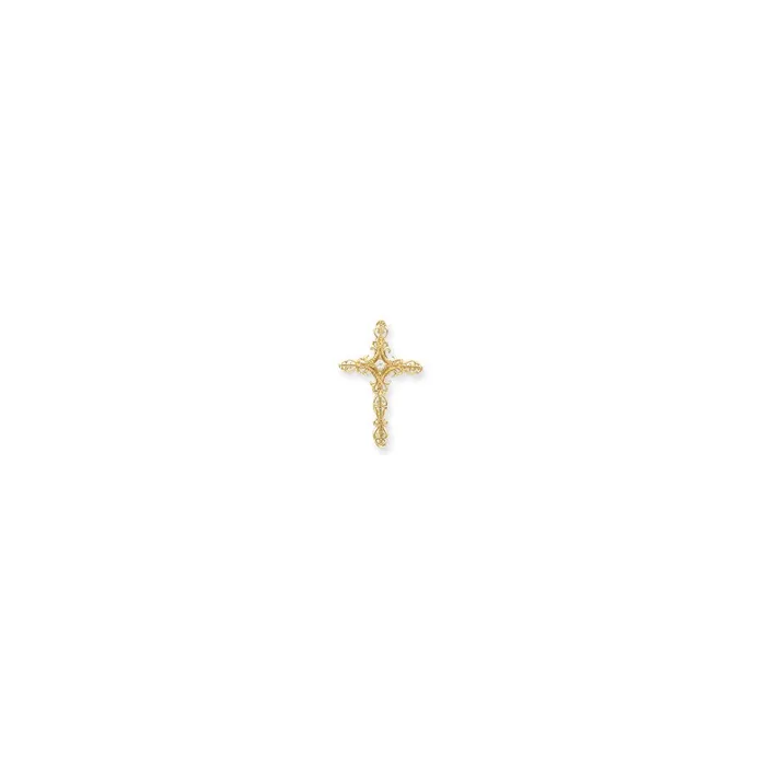 Goldia Necklaces 14K Yellow Gold VS Real Diamond cross pendant