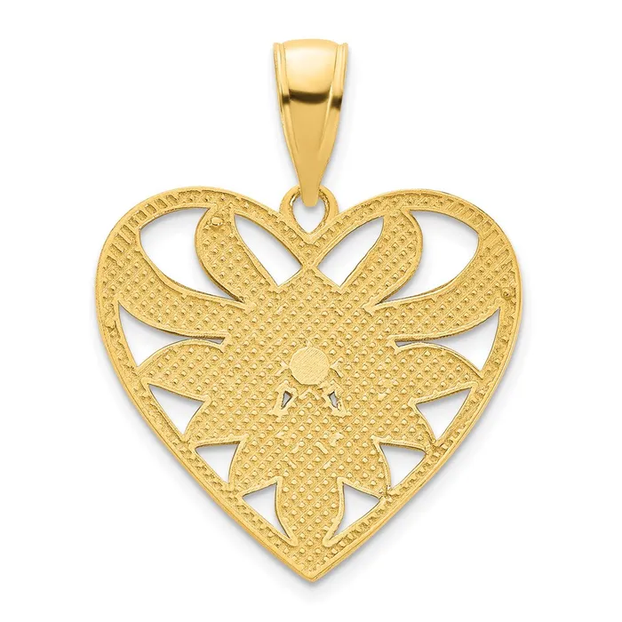 Goldia Necklaces 14k Yellow Goldy Fancy Heart Pendant