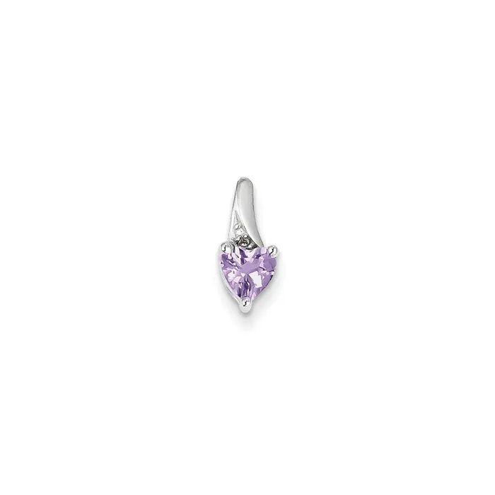Goldia Necklaces Sterling Silver Pink Quartz Diamond Pendant