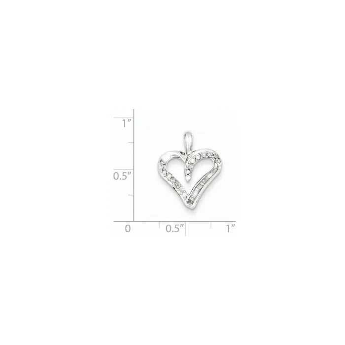 Goldia Necklaces Sterling Silver Rhodium Diamond Pendant