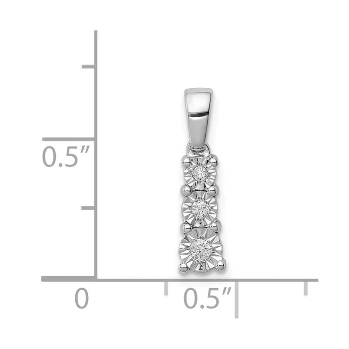 Goldia Necklaces Sterling Silver Rhodium Diamond Pendant