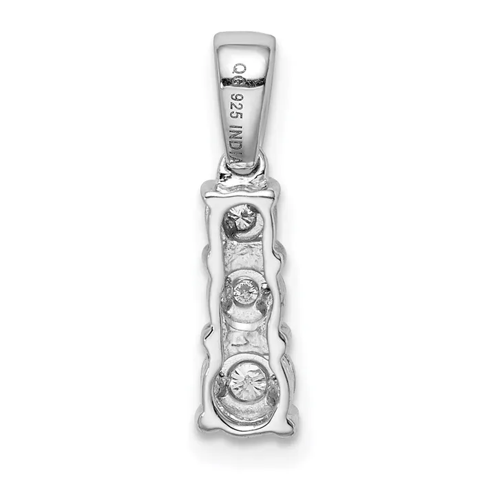 Goldia Necklaces Sterling Silver Rhodium Diamond Pendant