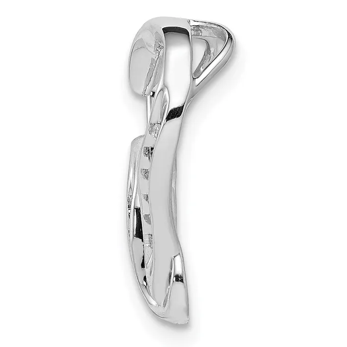 Goldia Necklaces Sterling Silver Rhodium Plated Diamond Double Heart Pendant