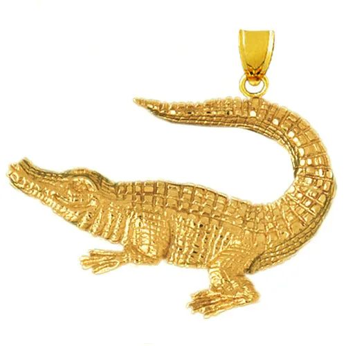 Goldia PreStyled Sets 14K Gold 44MM Wide Alligator Pendant