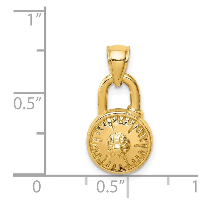 Goldia PreStyled Sets 14k Yellow Gold Lock Pendant