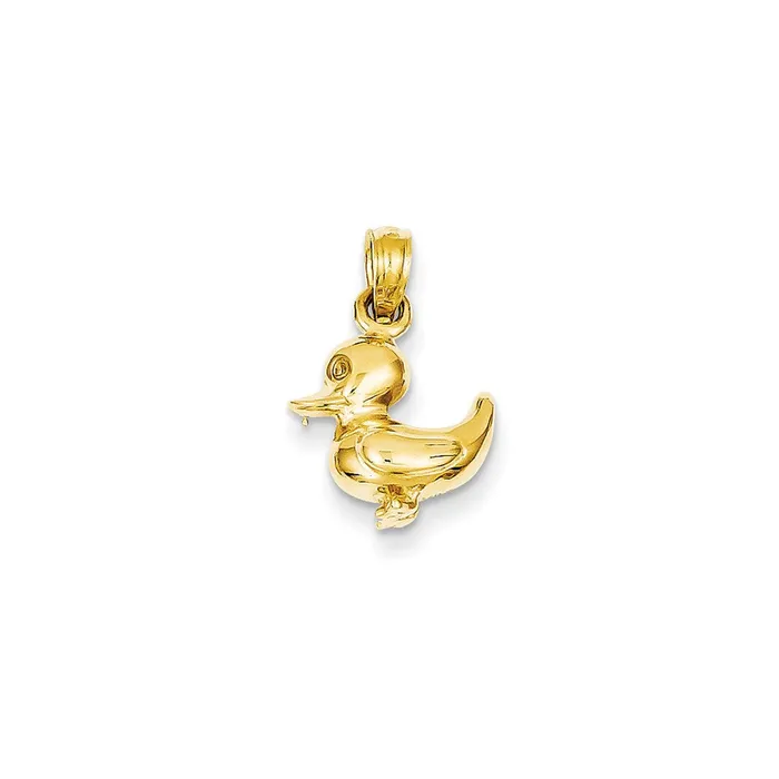 Goldia PreStyled Sets 14k Yellow Gold Polished Duck Pendant