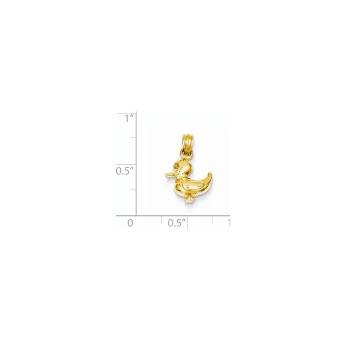 Goldia PreStyled Sets 14k Yellow Gold Polished Duck Pendant